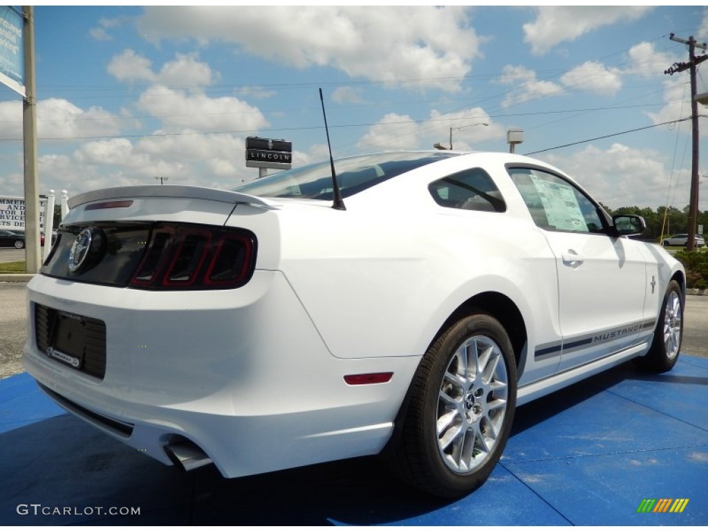 2014 Mustang V6 Premium Coupe - Oxford White / Medium Stone photo #3