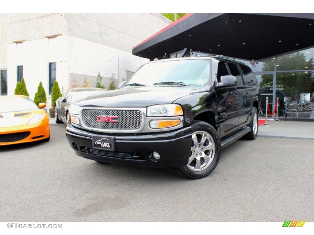 2004 Yukon XL Denali AWD - Carbon Metallic / Sandstone photo #3