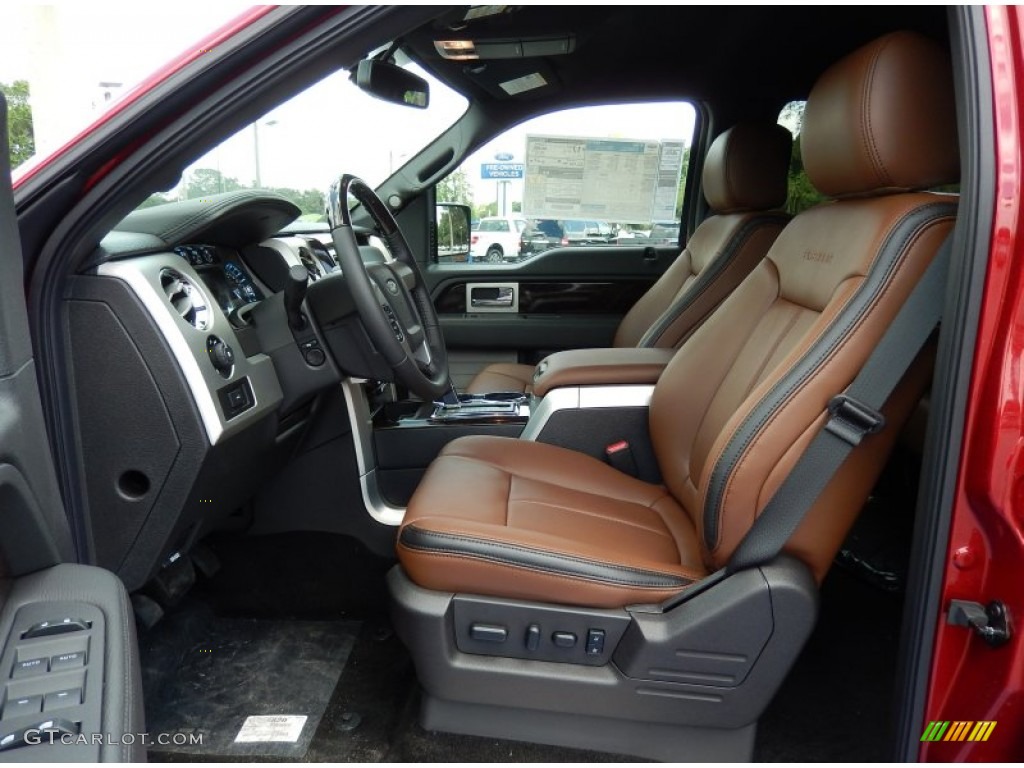 Platinum Unique Pecan Interior 2014 Ford F150 Platinum SuperCrew 4x4 Photo #93509453