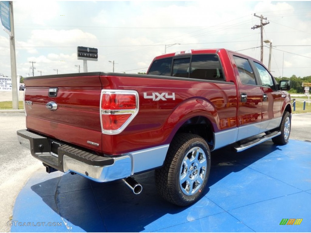 2014 F150 XLT SuperCrew 4x4 - Ruby Red / Steel Grey photo #3