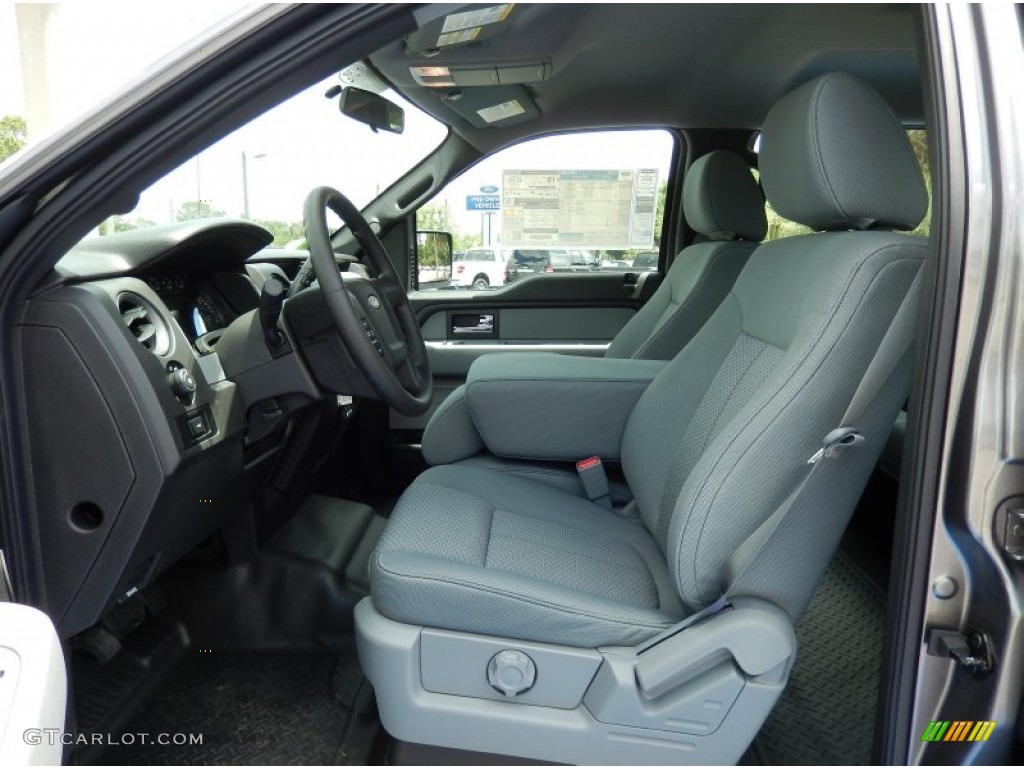 Steel Grey Interior 2014 Ford F150 XL SuperCrew Photo #93510311