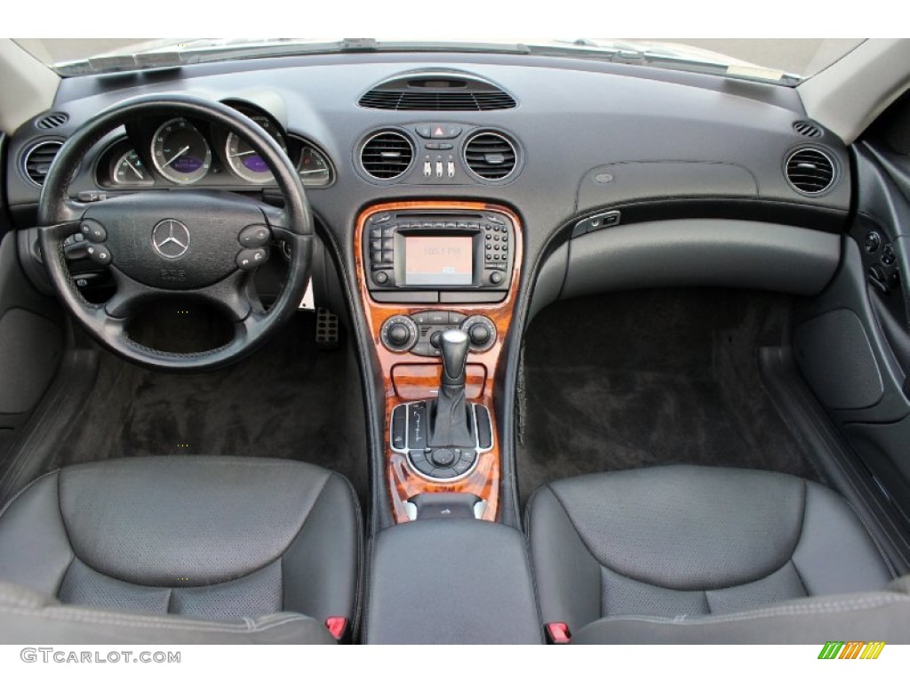 Charcoal Interior 2003 Mercedes-Benz SL 500 Roadster Photo #93510815