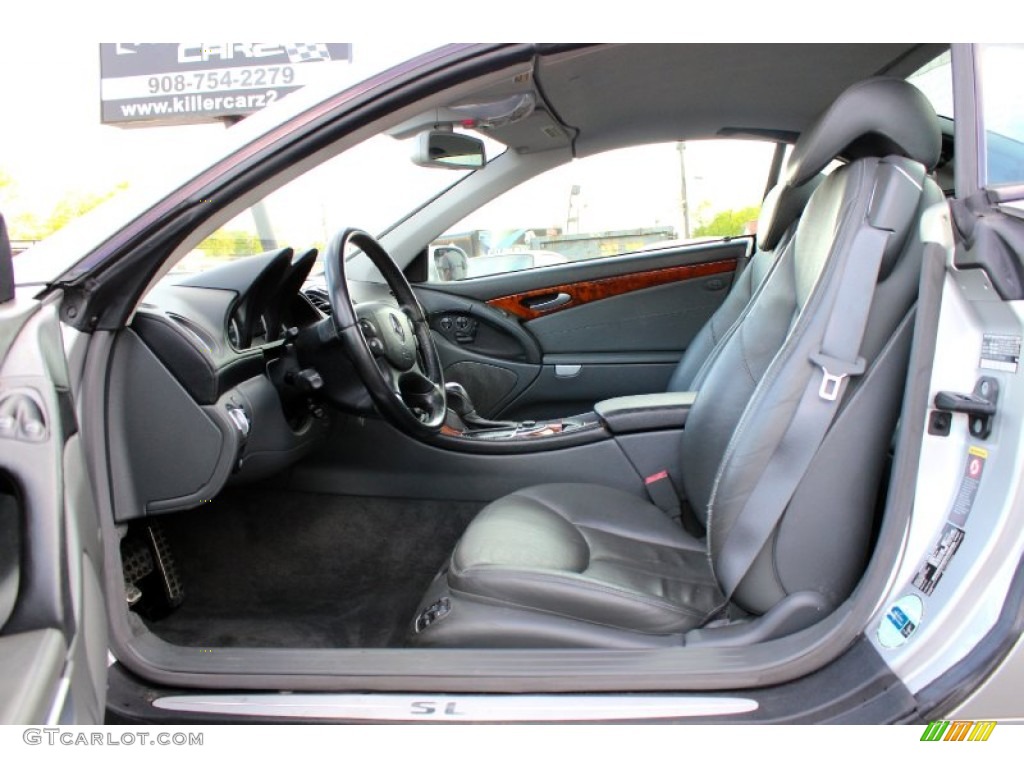 Charcoal Interior 2003 Mercedes-Benz SL 500 Roadster Photo #93511112