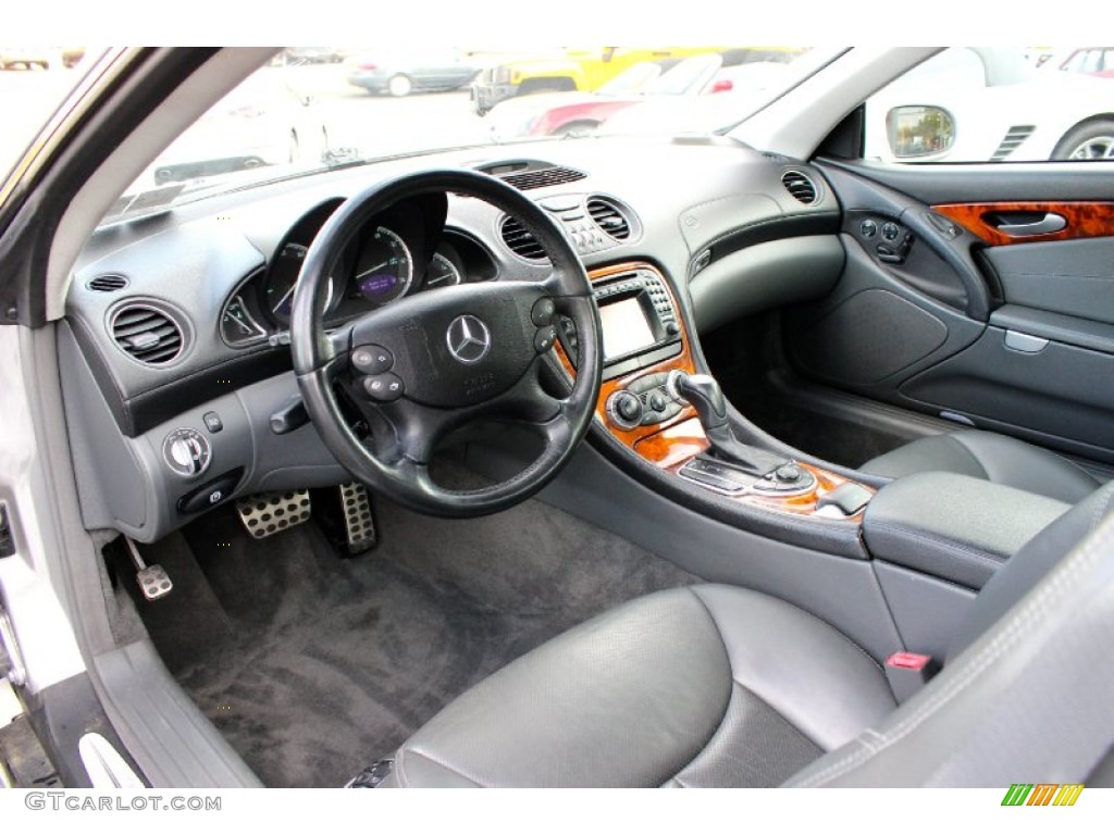 Charcoal Interior 2003 Mercedes-Benz SL 500 Roadster Photo #93511151