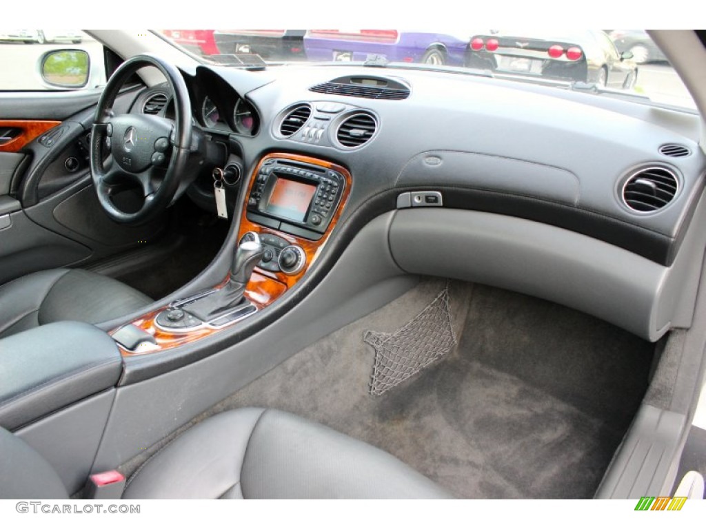 2003 Mercedes-Benz SL 500 Roadster Charcoal Dashboard Photo #93511328
