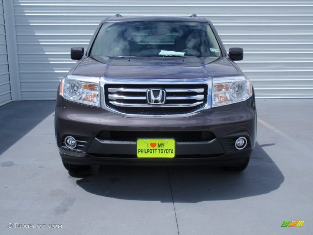 2013 Pilot EX-L - Dark Amber Metallic / Beige photo #8