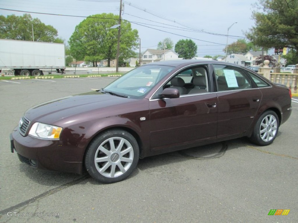 Burgundy Red Pearl Effect 2004 Audi A6 2.7T S-Line quattro Sedan Exterior Photo #93511658