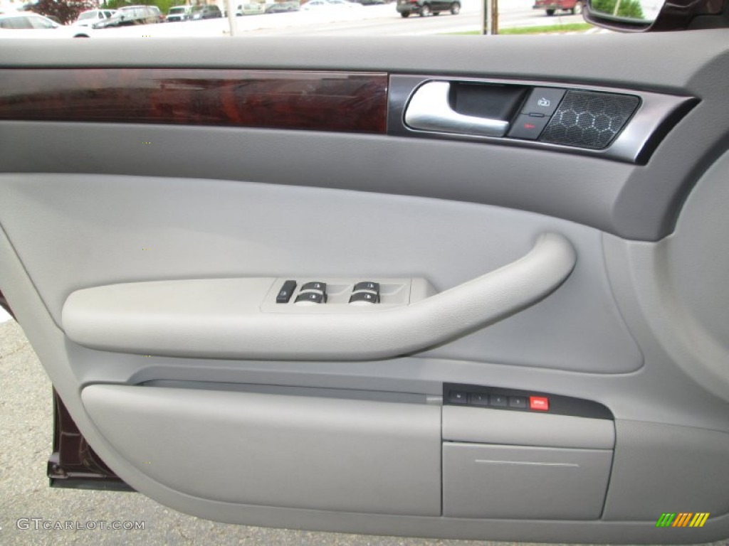 2004 Audi A6 2.7T S-Line quattro Sedan Platinum Door Panel Photo #93512181