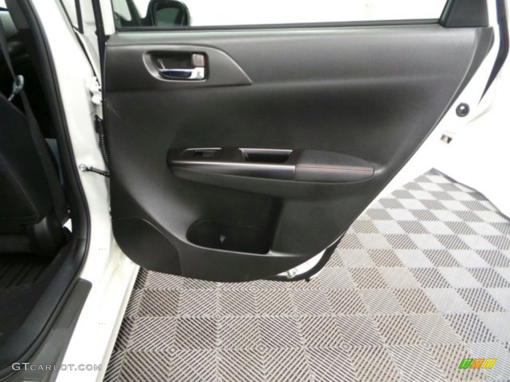 2014 Impreza WRX STi 4 Door - Satin White Pearl / STI Black Alcantara/ Carbon Black Leather photo #20