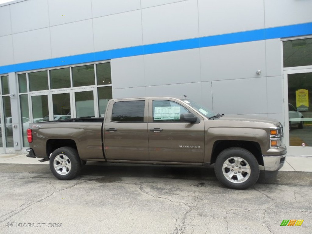 Brownstone Metallic 2014 Chevrolet Silverado 1500 LT Crew Cab 4x4 Exterior Photo #93514904