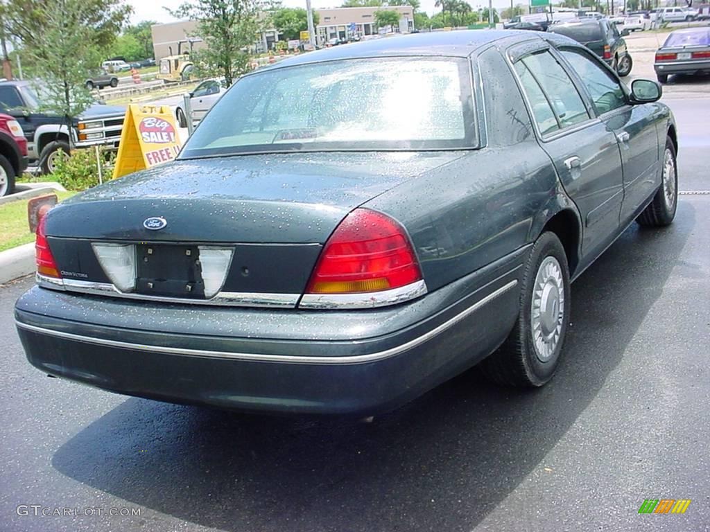 1998 Crown Victoria Police Interceptor - Dark Green Satin Metallic / Medium Parchment photo #3