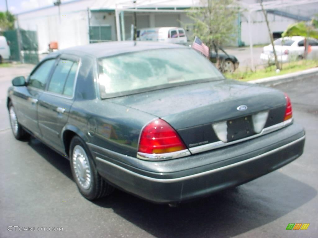 1998 Crown Victoria Police Interceptor - Dark Green Satin Metallic / Medium Parchment photo #5