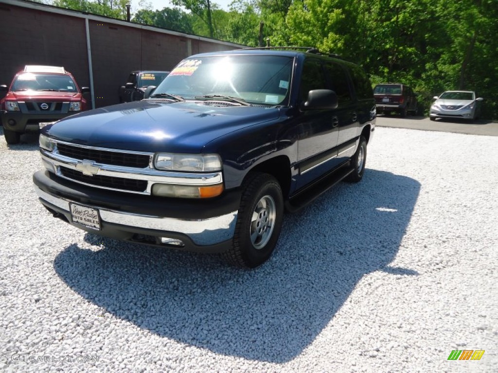 2003 Suburban 1500 Z71 4x4 - Indigo Blue Metallic / Tan/Neutral photo #1