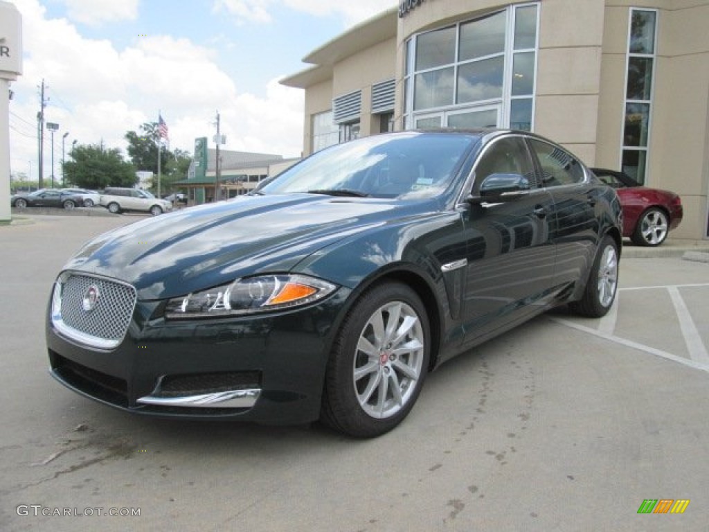 2014 XF 2.0T - British Racing Green Metallic / Barley/Warm Charcoal photo #5