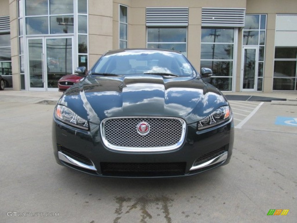 2014 XF 2.0T - British Racing Green Metallic / Barley/Warm Charcoal photo #6