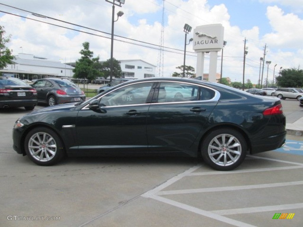 2014 XF 2.0T - British Racing Green Metallic / Barley/Warm Charcoal photo #7