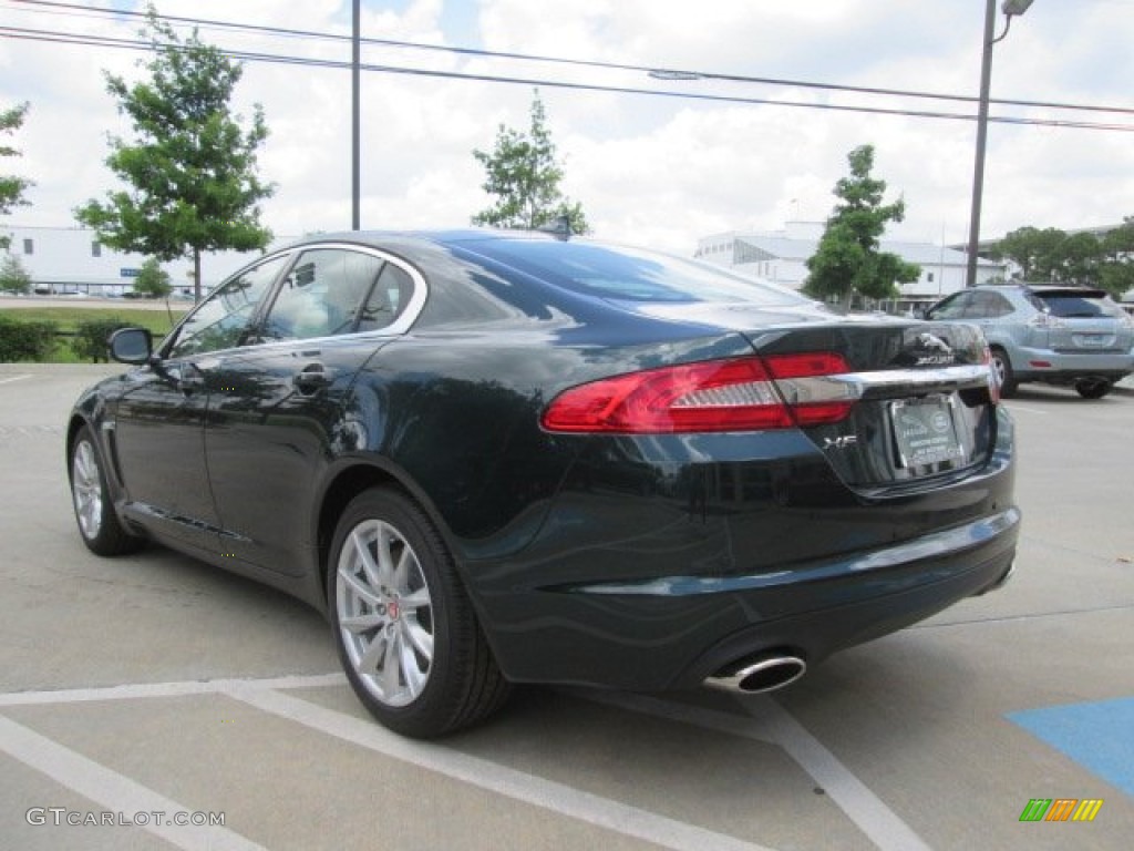 2014 XF 2.0T - British Racing Green Metallic / Barley/Warm Charcoal photo #8