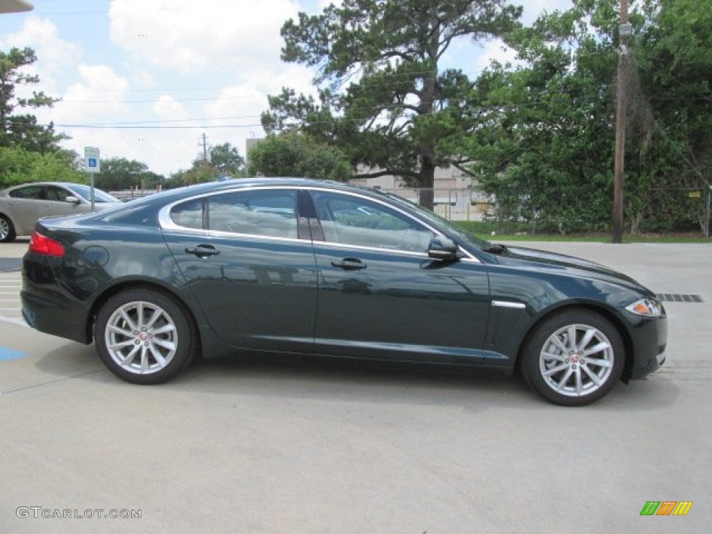 2014 XF 2.0T - British Racing Green Metallic / Barley/Warm Charcoal photo #10