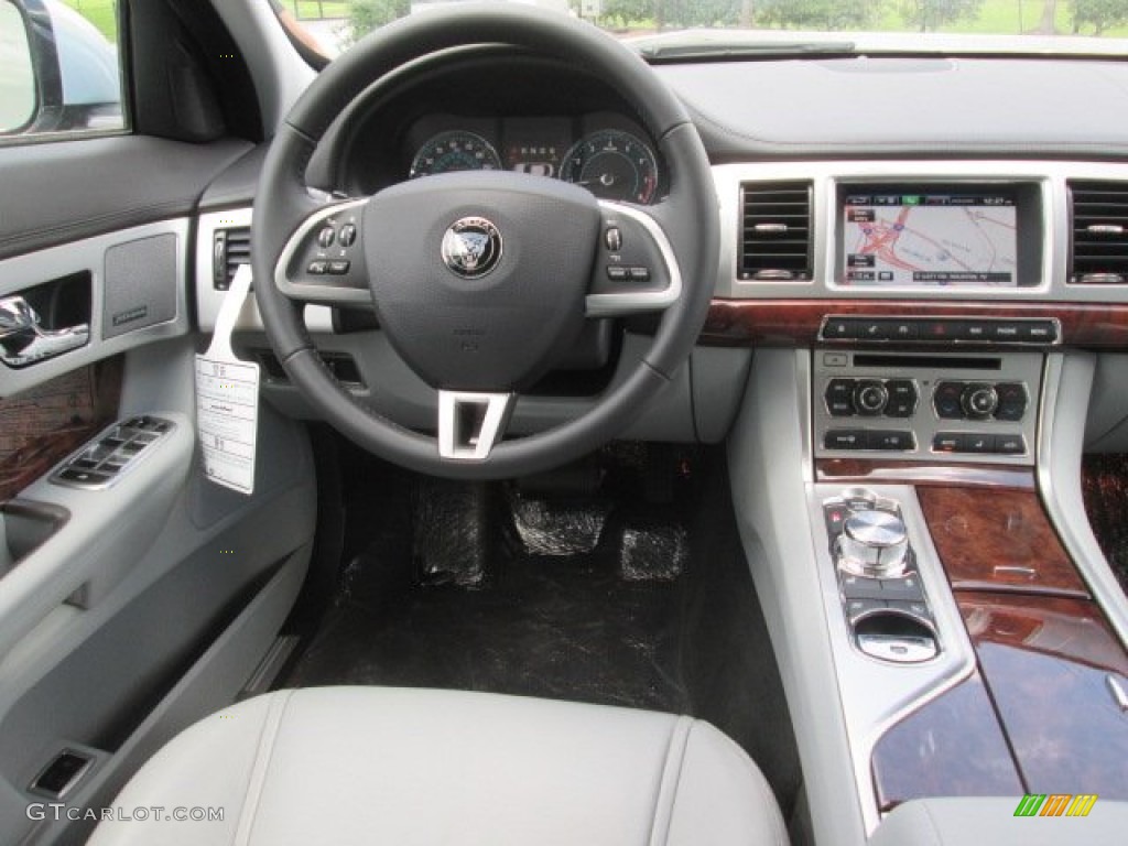 2014 Jaguar XF 3.0 Dove/Warm Charcoal Dashboard Photo #93520394