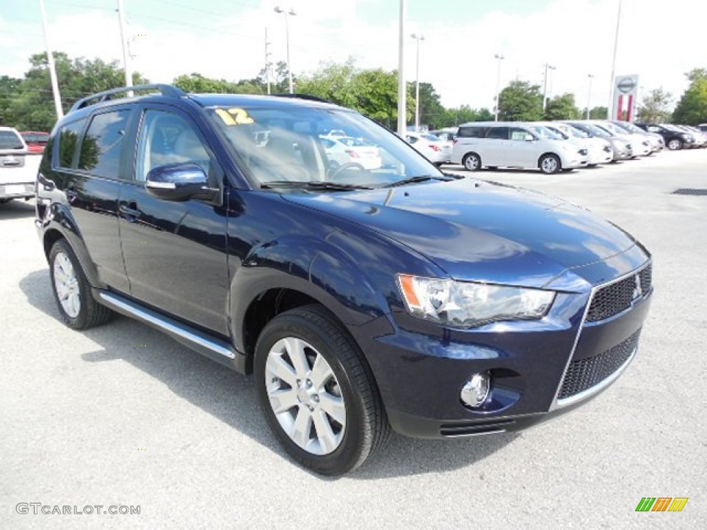 Cosmic Blue Metallic 2012 Mitsubishi Outlander SE Exterior Photo #93520724