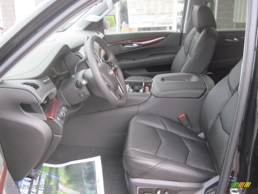 Jet Black Interior 2015 Cadillac Escalade Luxury 4WD Photo #93525226