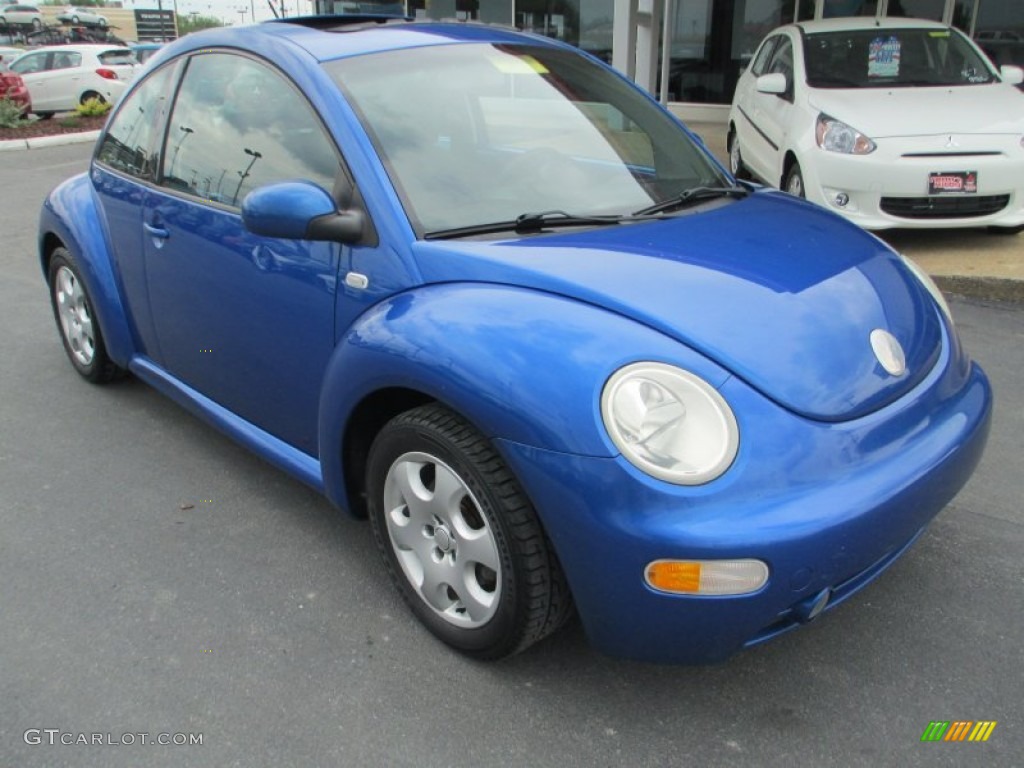 2003 New Beetle GLS Coupe - Blue Lagoon Metallic / Cream photo #1