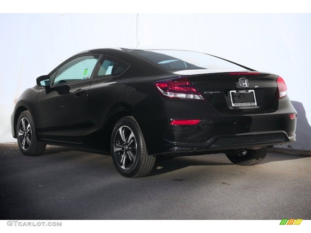 2014 Civic EX Coupe - Crystal Black Pearl / Gray photo #2