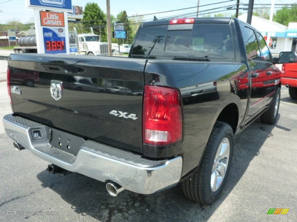 2014 1500 SLT Crew Cab 4x4 - Black / Black/Diesel Gray photo #6