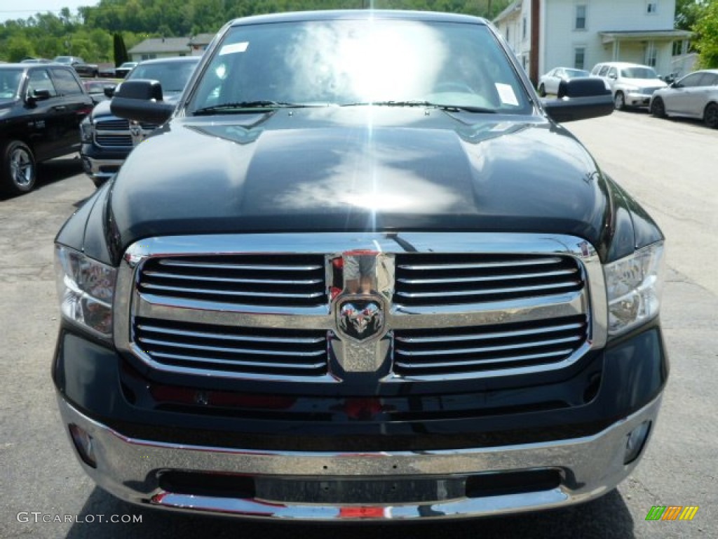 2014 1500 SLT Crew Cab 4x4 - Black / Black/Diesel Gray photo #9