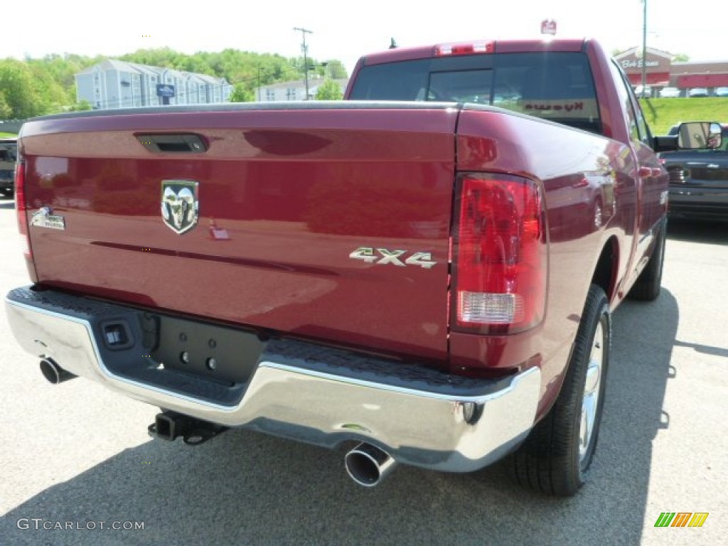 2014 1500 Big Horn Quad Cab 4x4 - Deep Cherry Red Crystal Pearl / Black/Diesel Gray photo #6