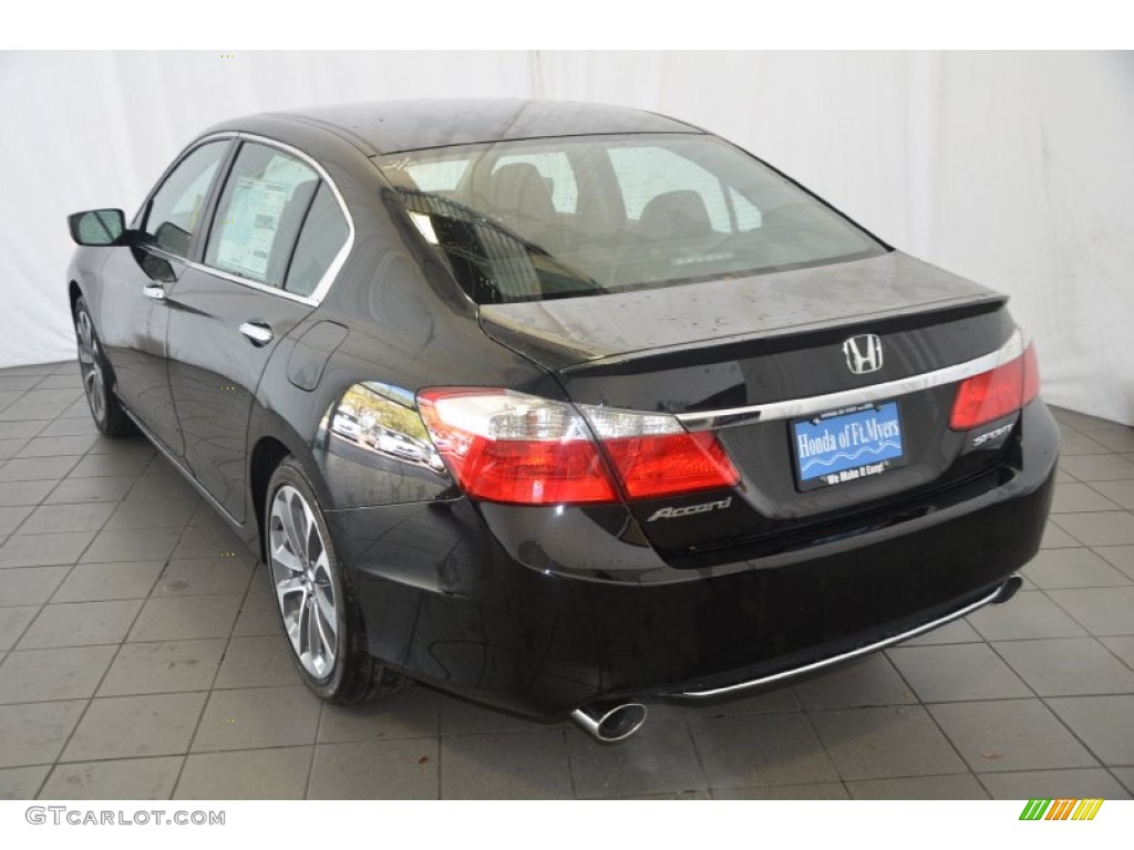 2014 Accord Sport Sedan - Crystal Black Pearl / Black photo #6