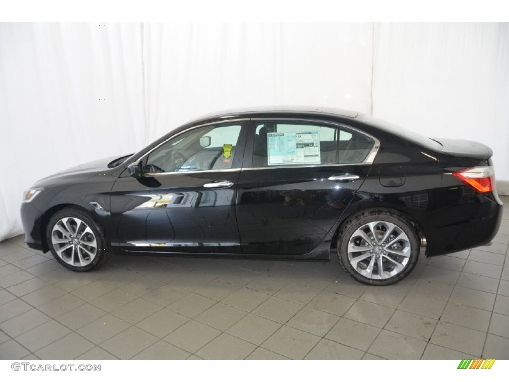 2014 Accord Sport Sedan - Crystal Black Pearl / Black photo #8