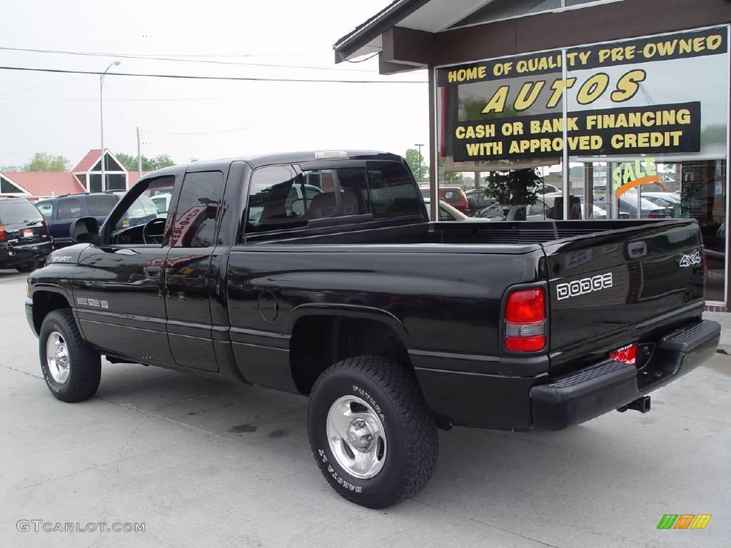 1999 Ram 1500 ST Extended Cab 4x4 - Black / Agate Black photo #3