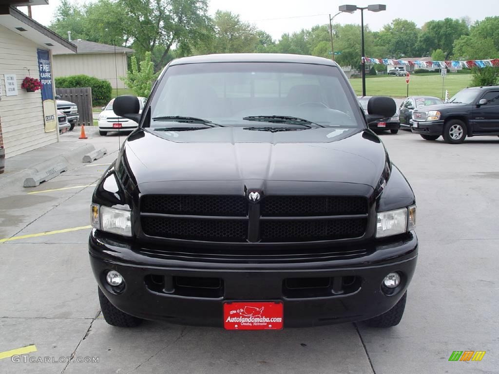 1999 Ram 1500 ST Extended Cab 4x4 - Black / Agate Black photo #8