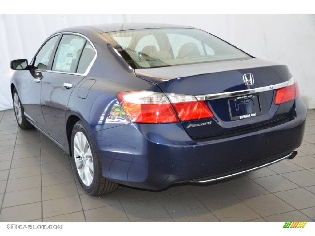 2014 Accord EX Sedan - Obsidian Blue Pearl / Gray photo #6