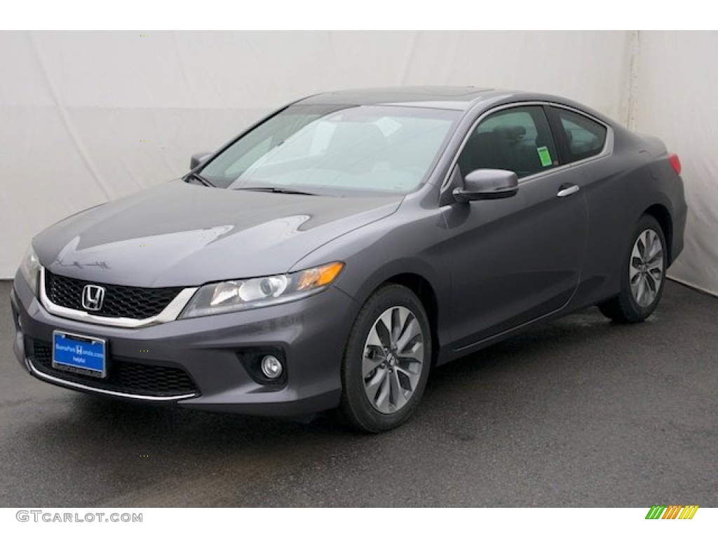 2014 Accord EX-L Coupe - Modern Steel Metallic / Black photo #3