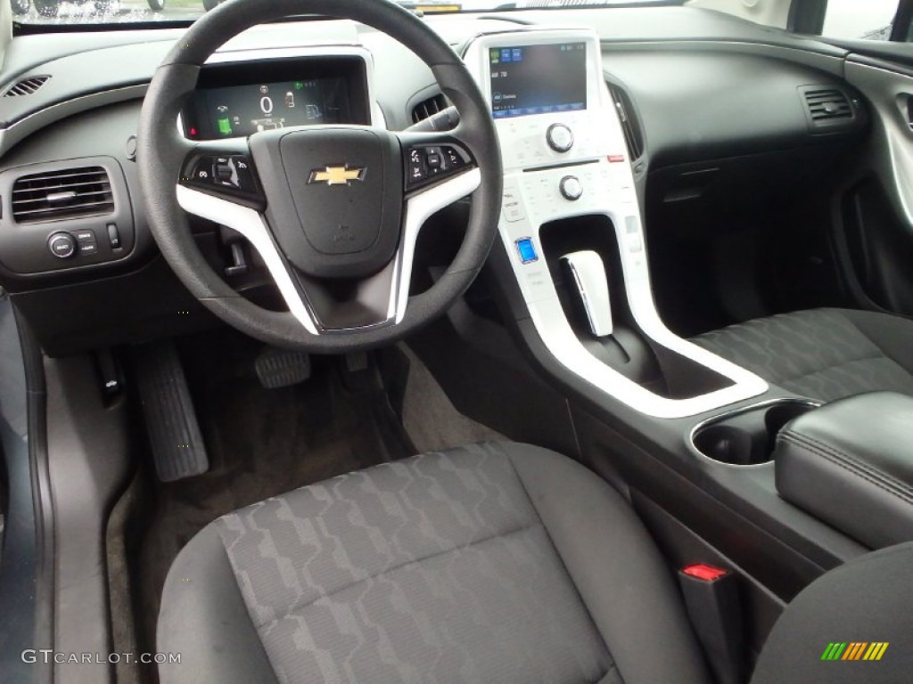 Jet Black/Ceramic White Interior 2011 Chevrolet Volt Hatchback Photo #93542722