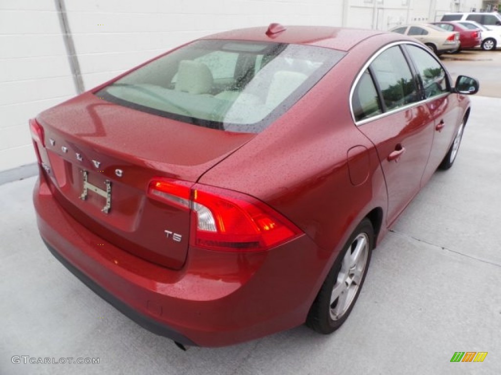 2012 S60 T5 - Flamenco Red Metallic / Soft Beige photo #4