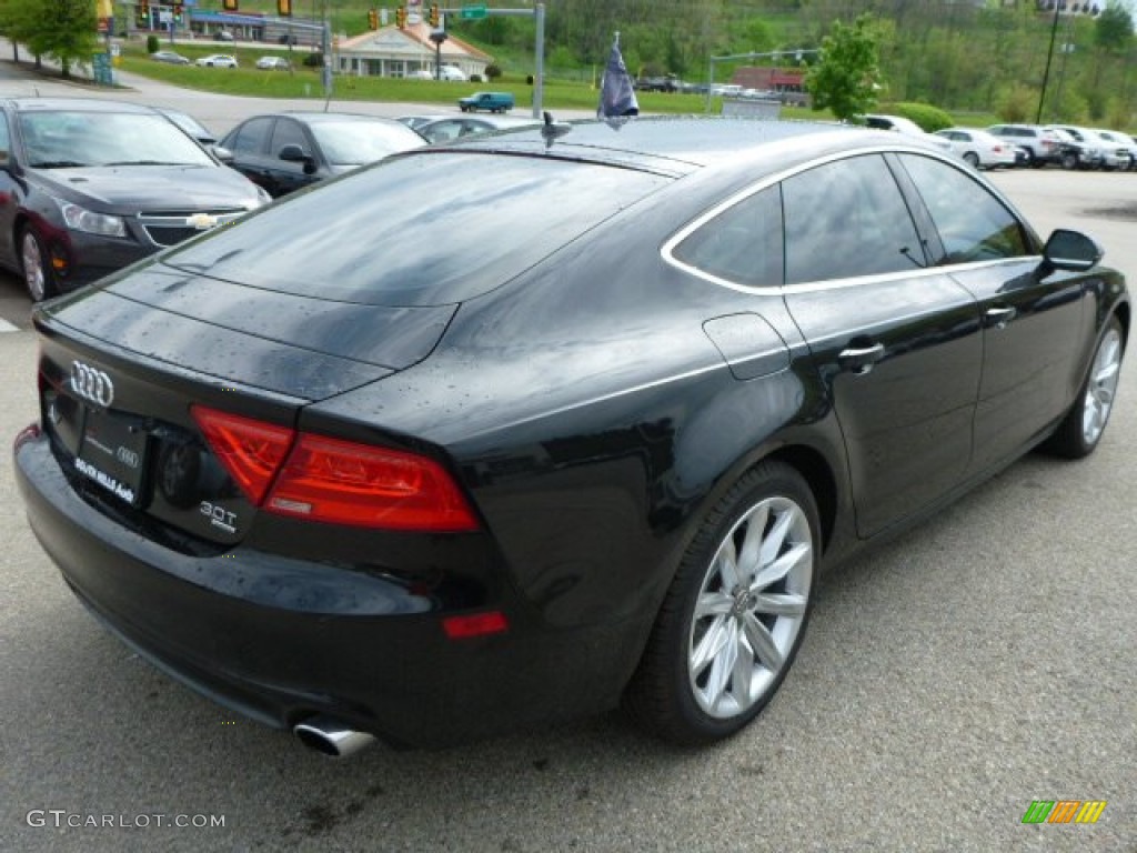 2012 A7 3.0T quattro Premium - Phantom Black Pearl Effect / Black photo #5