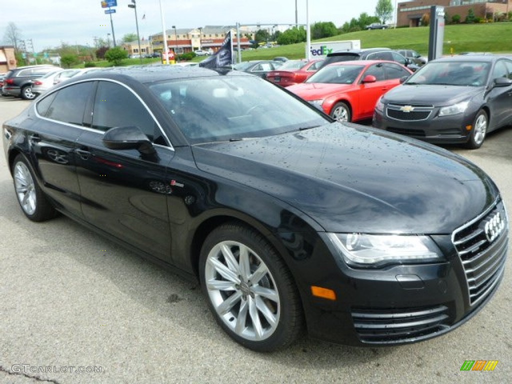 2012 A7 3.0T quattro Premium - Phantom Black Pearl Effect / Black photo #7