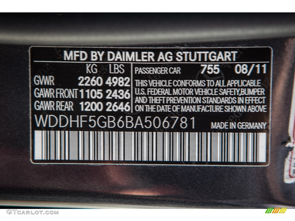 2011 E 350 Sedan - Steel Grey Metallic / Black photo #22