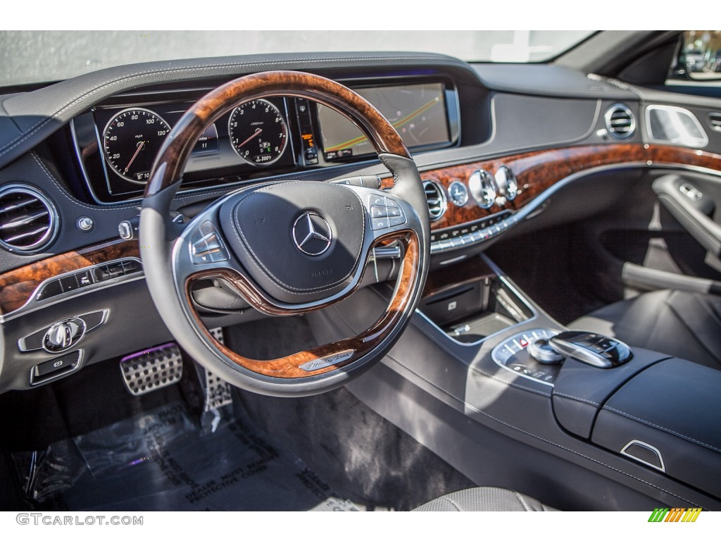 Black Interior 2015 Mercedes-Benz S 550 Sedan Photo #93546686