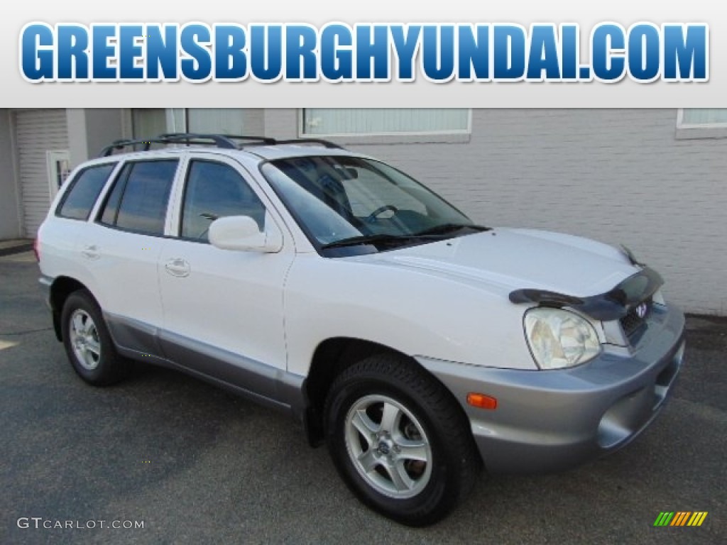 2004 Santa Fe GLS 4WD - Nordic White / Gray photo #1