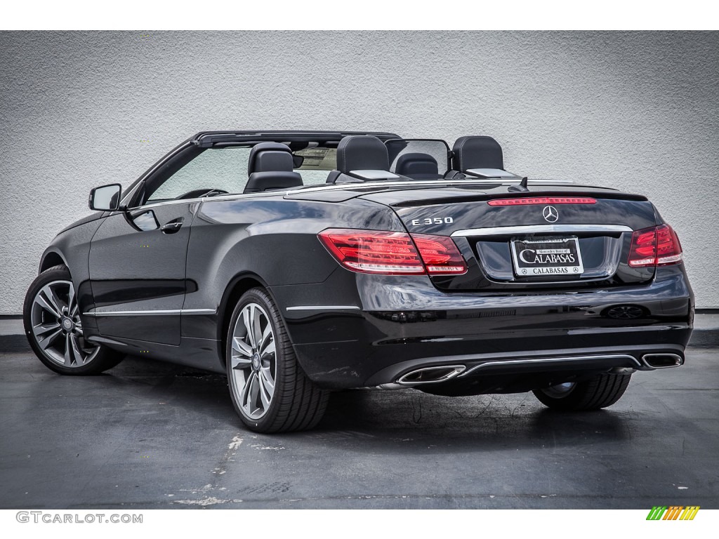 2014 E 350 Cabriolet - Black / Black photo #2