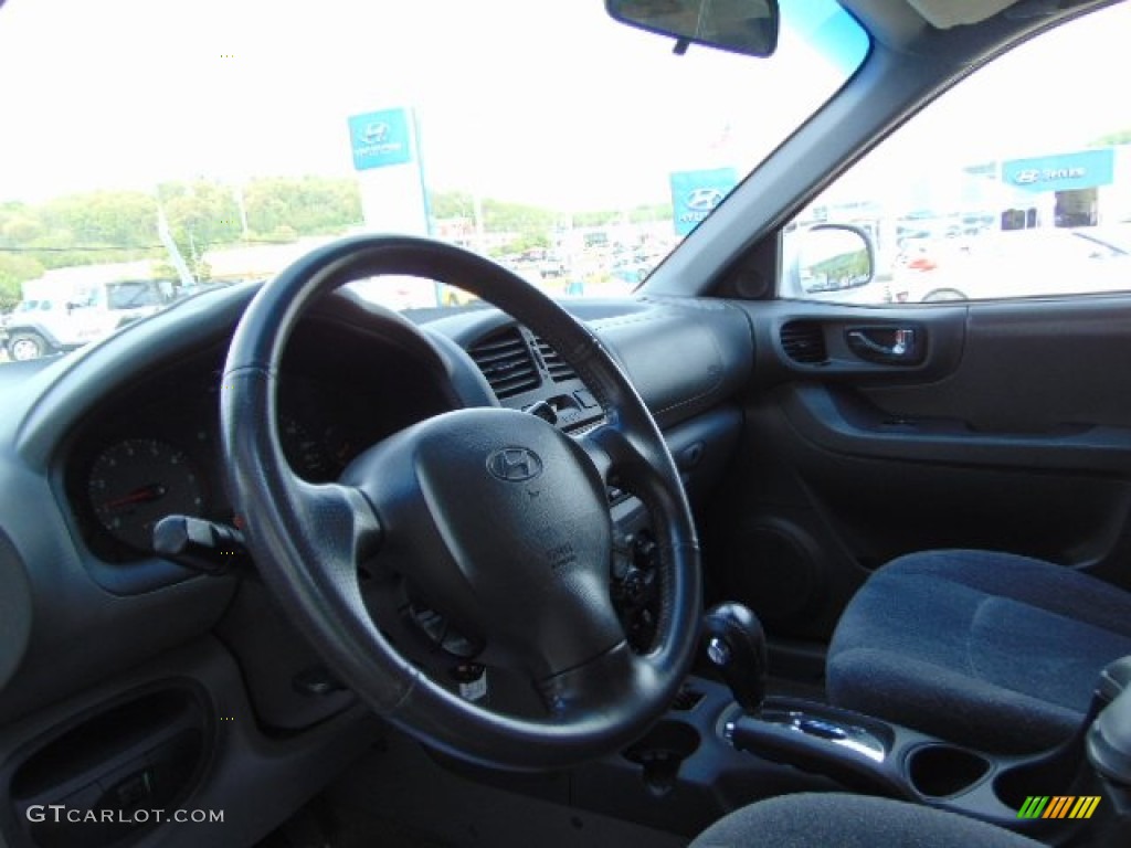 2004 Santa Fe GLS 4WD - Nordic White / Gray photo #11