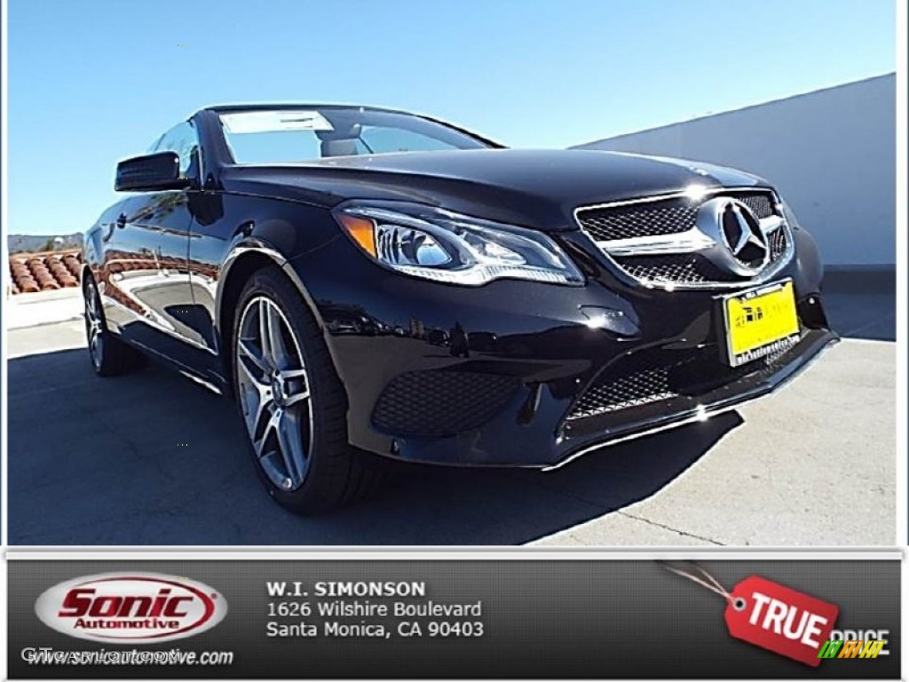 2014 E 350 Cabriolet - Black / Black photo #1