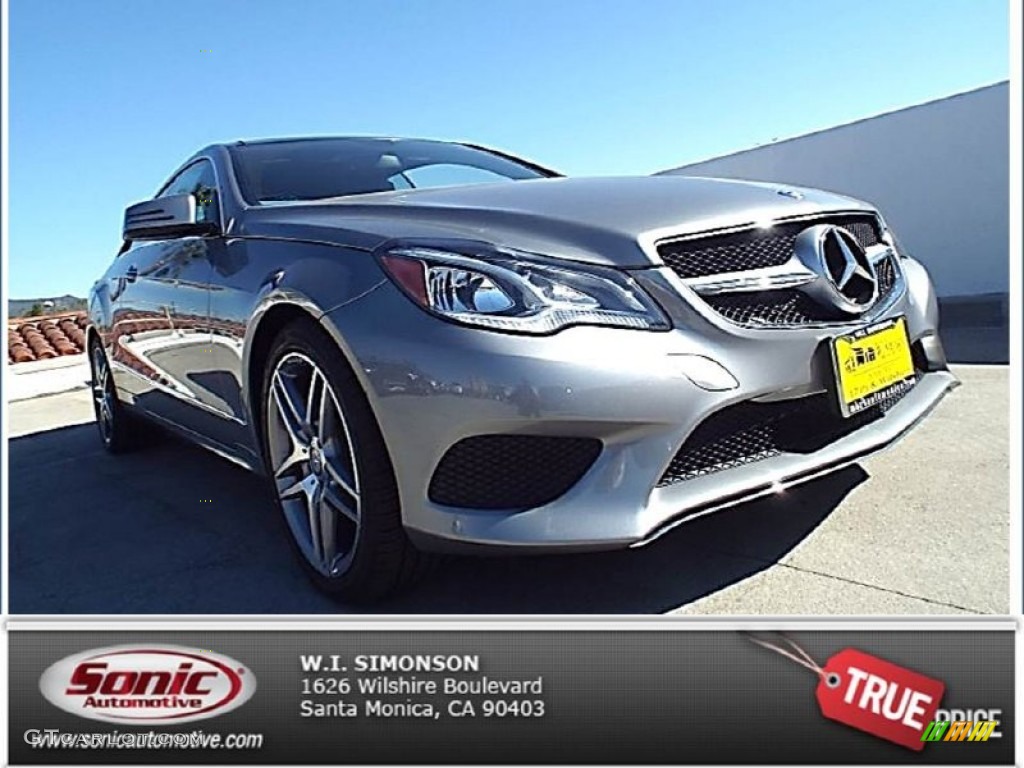 2014 E 350 4Matic Coupe - Paladium Silver Metallic / Black photo #1