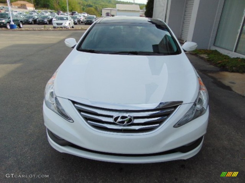 2014 Sonata Limited 2.0T - Pearl White / Gray photo #4