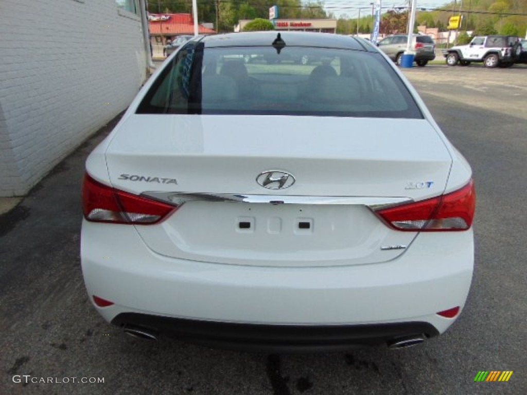 2014 Sonata Limited 2.0T - Pearl White / Gray photo #6