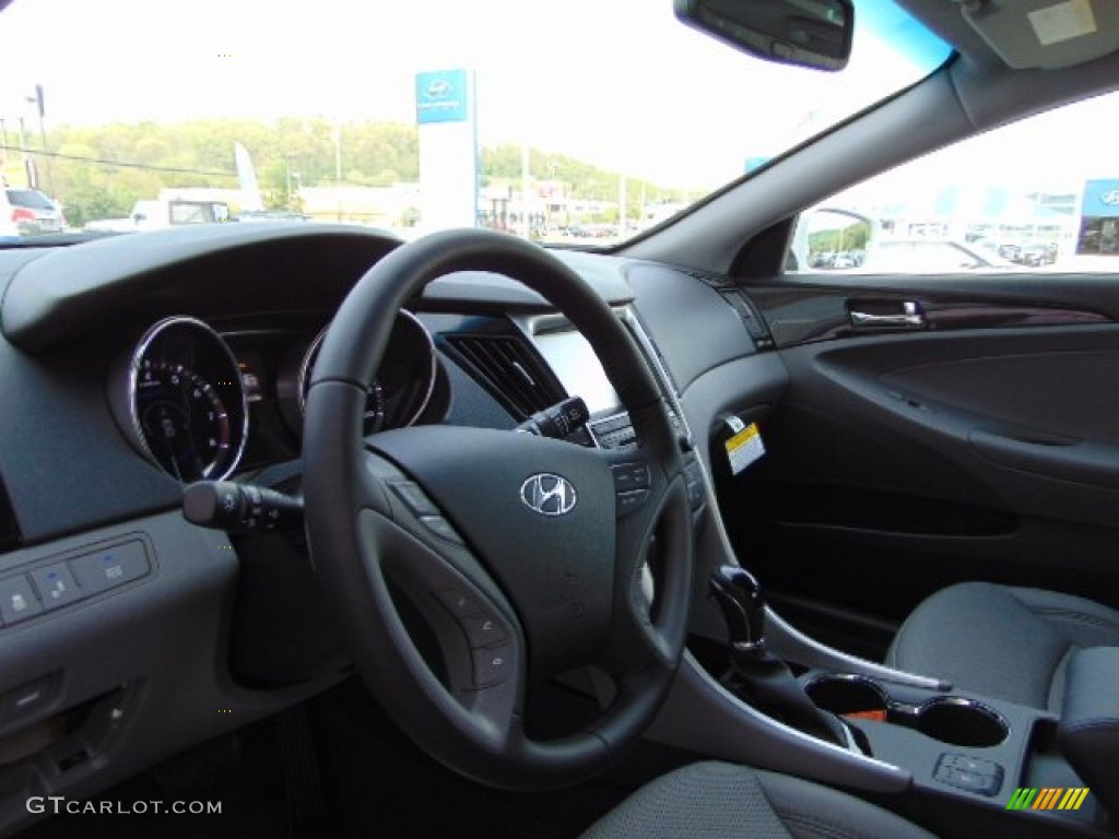 2014 Sonata Limited 2.0T - Pearl White / Gray photo #9